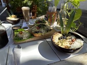 Smoothie bowl and avo toast!   at Elixir Spot in Puerto Vallarta