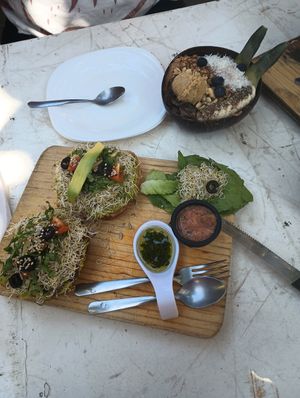Mushroom toast and avocado toast at Elixir Spot in Puerto Vallarta