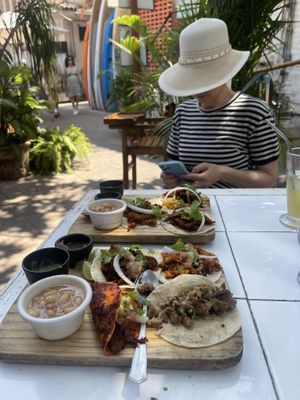 All 7 tacos on the menu! And the grilled mushroom and avocado toasts (no pics ) were also delicious!   at Elixir Spot in Puerto Vallarta