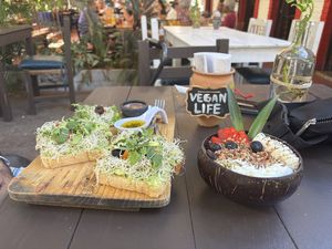 Avocado toast and Açai Bowl    at Elixir Spot in Puerto Vallarta