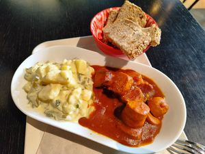 Curry Vurst and Potato Salad, only today and Monday, July 28 and August 3 at Coworking Lounge Tessinerplatz - Coffee Shop in Zurich