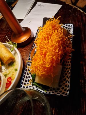 PUMPKIN, SWEET POTATO & WATER CHESTNUT RICE NOODLE ROLL $18 at Madame Wu in Brisbane