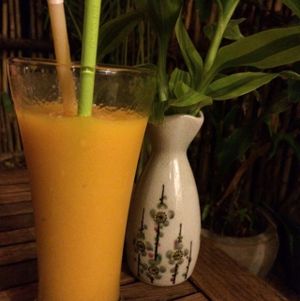 mango juice at The Vegetarian in Phnom Penh