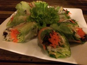 fresh summer rolls at The Vegetarian in Phnom Penh