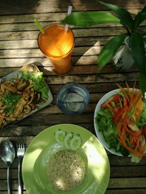 asian lunch at The Vegetarian in Phnom Penh
