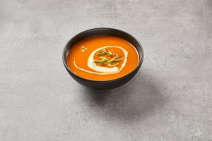 Carrot Gingers Soup (vegan) at Jimmy Green in Eindhoven