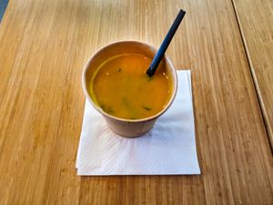 Carrot Ginger Soup at Jimmy Green at Jimmy Green in Eindhoven