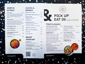 Menu page at Jimmy Green at Jimmy Green in Eindhoven