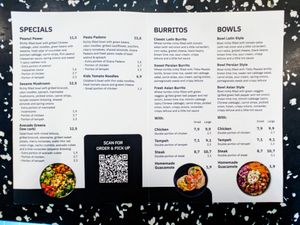 Menu page at Jimmy Green at Jimmy Green in Eindhoven