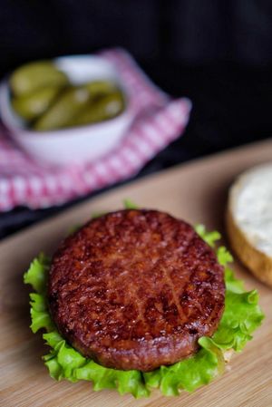 Burger at Wanted Vegan in Kyiv