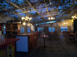 Outdoor tables at Far i hatten in Malmo