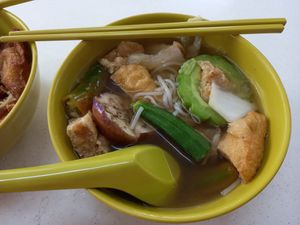 Ytf soup at Vegetarian 斋 - Boon Keng in Central Singapore