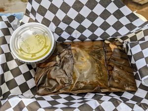 Tamales. at The Abundant Vegan - Food Truck in Austin