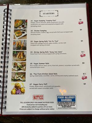 Starters at Thai Thani in Celebration