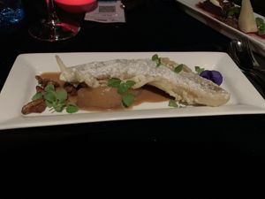 Banana fritter   at Palais-Hepburn in Hepburn Springs