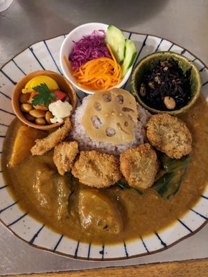 Katsu curry at CBD Green in Okayama