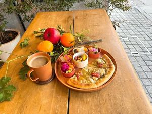 Vegan meal  at CBD Green in Okayama
