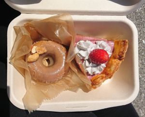 Yummy doughnut and cake! at Whitely by Toriba Coffee in Hayama