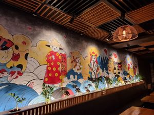 Inside decoration at BOA Asia Vegan in Lueneburg