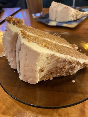 Vegan carrot cake  at Cafe Babalu in Reykjavik