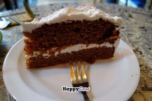 Vegan carrot cake at Cafe Babalu in Reykjavik