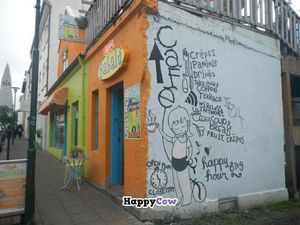The outside at Cafe Babalu in Reykjavik