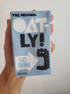 They have oatly oatmilk, oatly cacao drink and a vegan capucchino drink at Natural Lawson - Shinjuku West in Tokyo