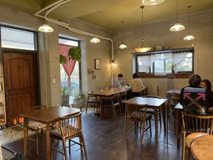 Indoor tables  at Nokdu - Plant Based Studio 채식공간 녹두 in Gyeonggi-do