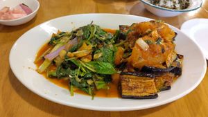 I highly suggest the braised eggplant at Nokdu - Plant Based Studio 채식공간 녹두 in Gyeonggi-do
