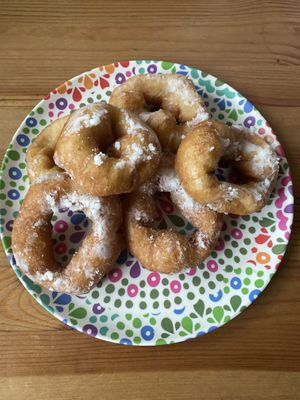 Vegan donuts with sugar dust at Ponochka in Krasnodar