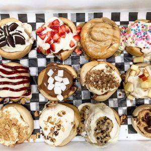 A variety of deliciousness! Took these to a party and they were a hit!!  at Cinnaholic in Arlington