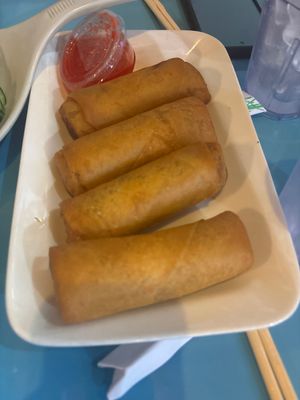 Veggie crispyspring rolls  at Family Thais Asian Bistro in Dallas