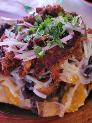 Plant based nachos at Luv Child in Tampa