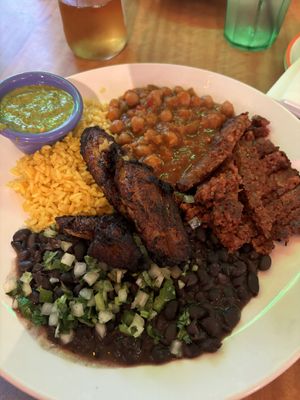 plato basico con chorizo soja #Veganuary at Luv Child in Tampa