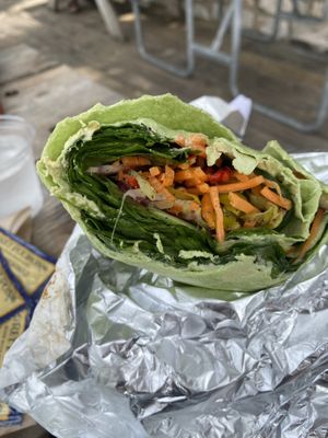 super light on the hummus. very acidic, but they have it 🙃  at Mozart's Coffee Roasters in Austin