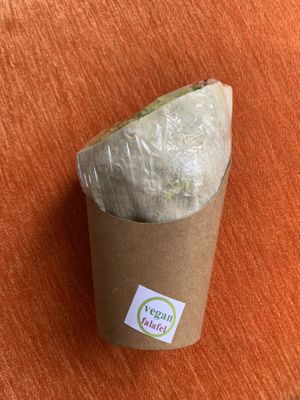 Falafel wrap at 3Roses in Ljubljana