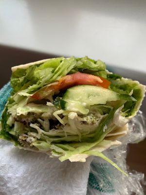 Falafel wrap (yummy!)  at 3Roses in Ljubljana