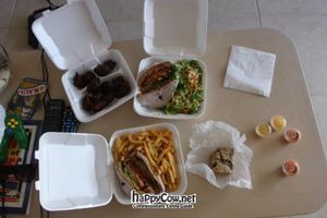Veggie Fritters, Veggie Sandwiches, Fries, Salad, Spice Bread, And Vegan Mayo Dips. at Livity - Rolle's Furniture Plaza in Grand Bahama