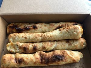 vegan pizza rolls at Hiša Pod Gradom in Ljubljana