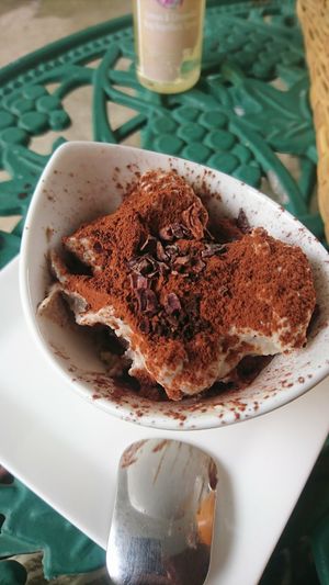 Tiramisu (after a few bites) at Rotton 六屯 in Chatan