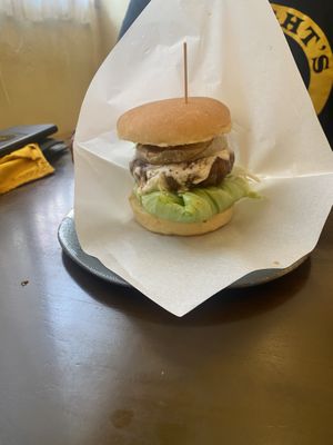 Teriyaki burger at Rotton 六屯 in Chatan