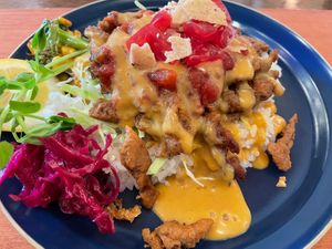 "Cheese chicken" over! 🤤🌱  at Rotton 六屯 in Chatan