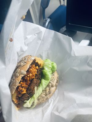 Spicy but I don’t recommend if you are looking for a more traditional burger .  at Rotton 六屯 in Chatan