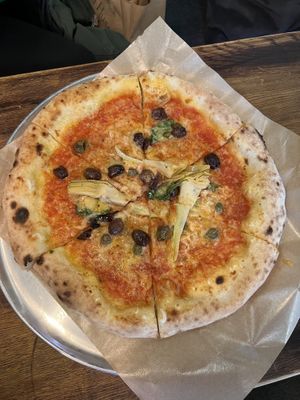 Vegan Napolitanish  at La Piccola Nonna Pizza in Stockholm