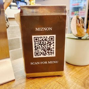 Qr code for menu at Miznon in Central Singapore