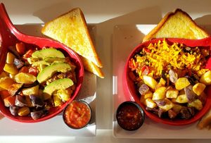 Venice Beach tofu scramble & vegan skillet at Twisted Citrus in North Canton