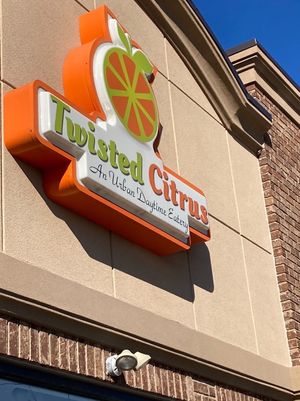Above the front entrance  at Twisted Citrus in North Canton