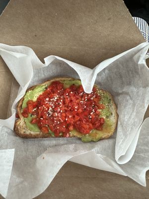 Avocado toast, my mistake, there was the seasoning but was still looked better than it tasted  at Frutta Bowls in Miamisburg