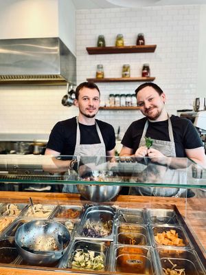 Dream team ✌🏻 at Chickpea  in Reykjavik