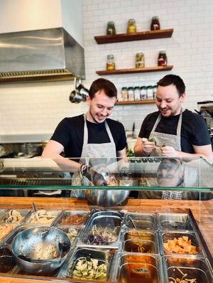 Dream team ✌🏻 at Chickpea  in Reykjavik